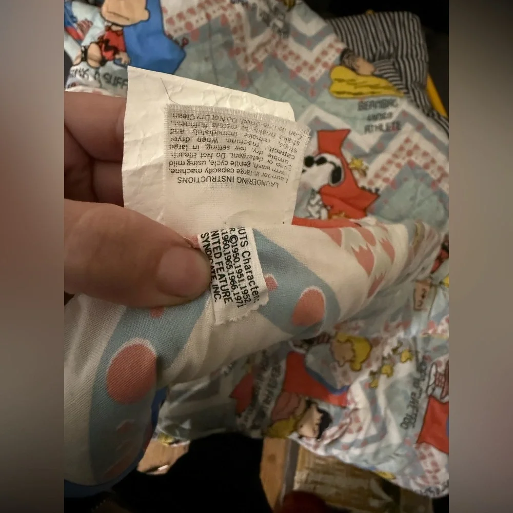 Rare Vintage 1971 Peanuts Snoopy Charlie Brown &Gang Video Game comforter